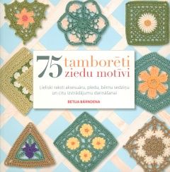 75 tamborēti ziedu motīvi