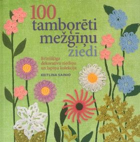 100 tamborēti mežģīņu ziedi
