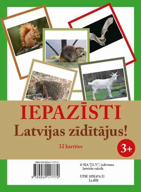 Iepazīsti Latvijas zīdītājus! Mācību materiāls bērniem