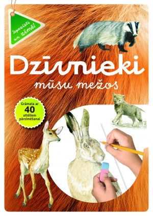Dzīvnieki mūsu mežos. Grāmata ar 40 attēliem pārzīmēšanai