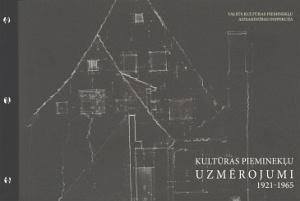 Kultūras pieminekļu uzmērojumi 1921-1965