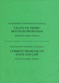 Valsts un tiesību aktuālās problēmas