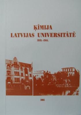 Ķīmija Latvijas Universitātē (1919.-1944.)