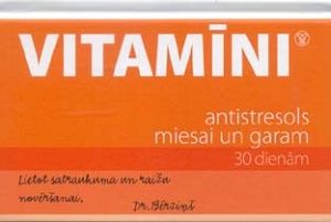 Vitamīni. Anstristresols miesai un garam
