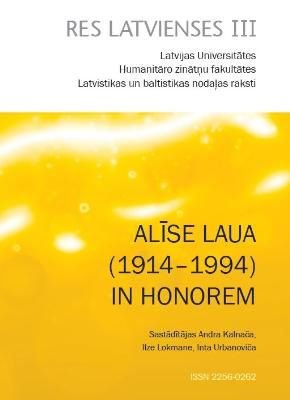 Alīse Laua (1914-1994) in honorem