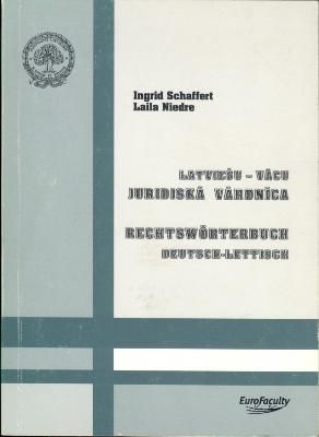 Vācu-latviešu, latviešu-vācu juridiskā vārdnīca