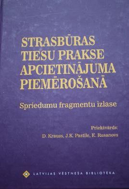Strasbūras tiesu prakse apcietinājuma piemērošanā