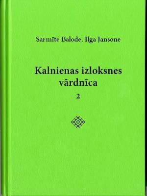 Kalnienas izloksnes vārdnīca.