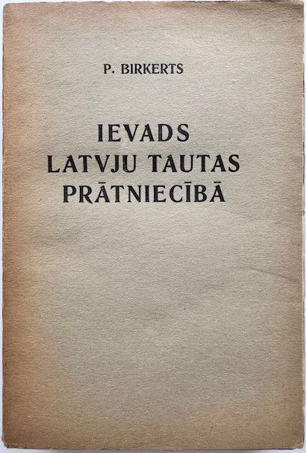 Ievads Latvju tautas prātniecībā
