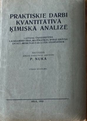 Praktiskie darbi kvantitatīvā ķīmiskā analīze