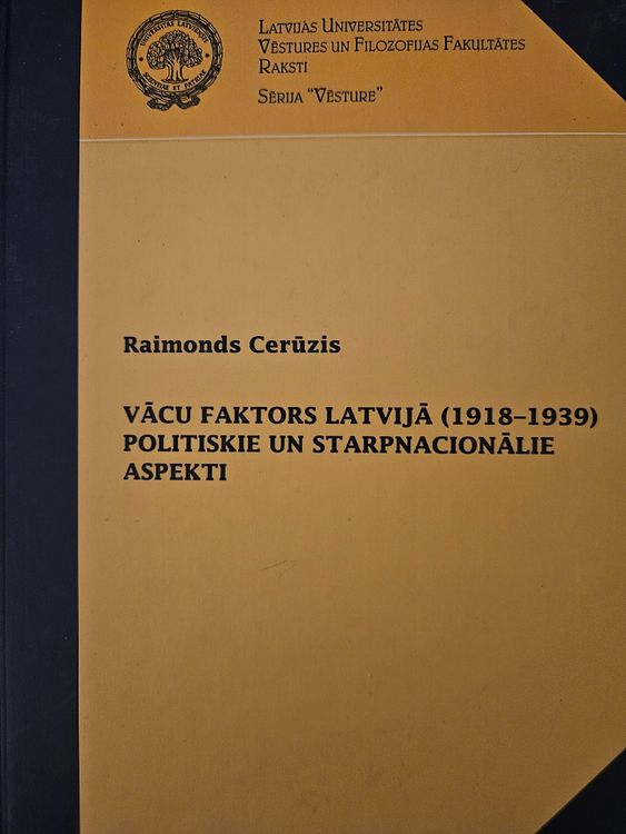 Vācu faktors Latvijā (1918-1939) politiskie un starpnacionālie aspekti