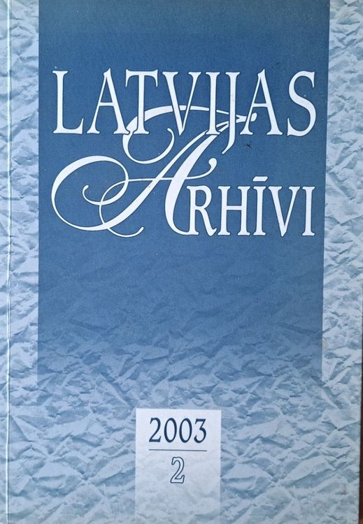 Latvijas Arhīvi Nr. 2 2003