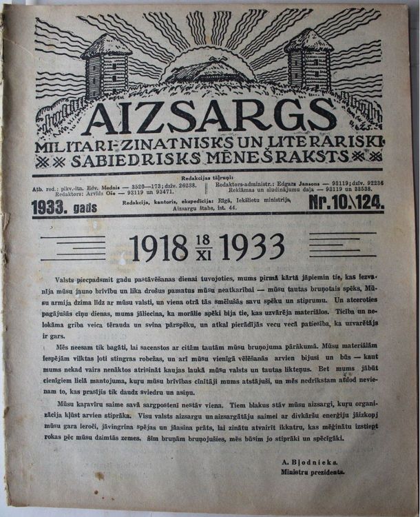 Aizsargs. 1933 g. Nr. 10