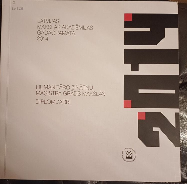 Latvijas mākslas akadēmijā gadagrāmata 2014