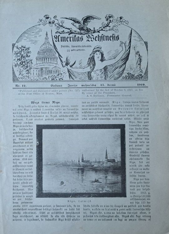 Amerikas vēstnesis Nr. 12 1919