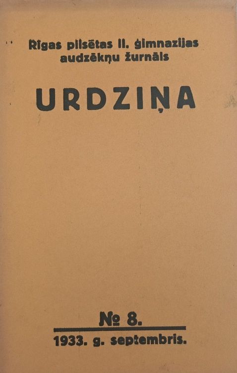 Urdziņa Nr. 8 1933