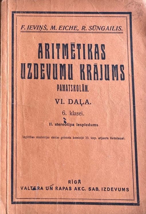 Aritmētikas uzdevumu krājums pamatskolām