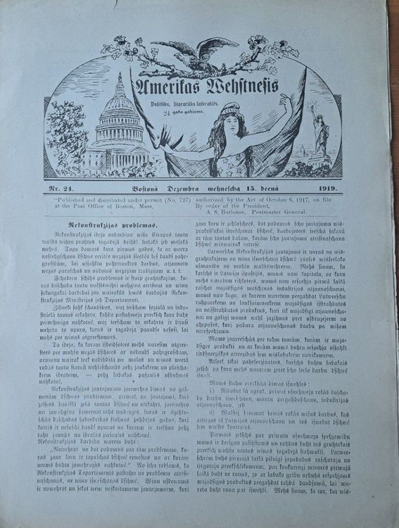 Amerikas vēstnesis Nr. 24 1919