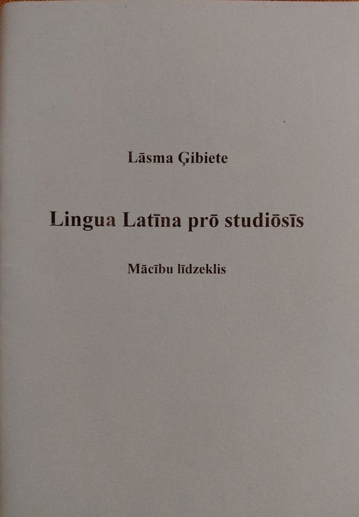 Lingua Latīna prō studiōsīs