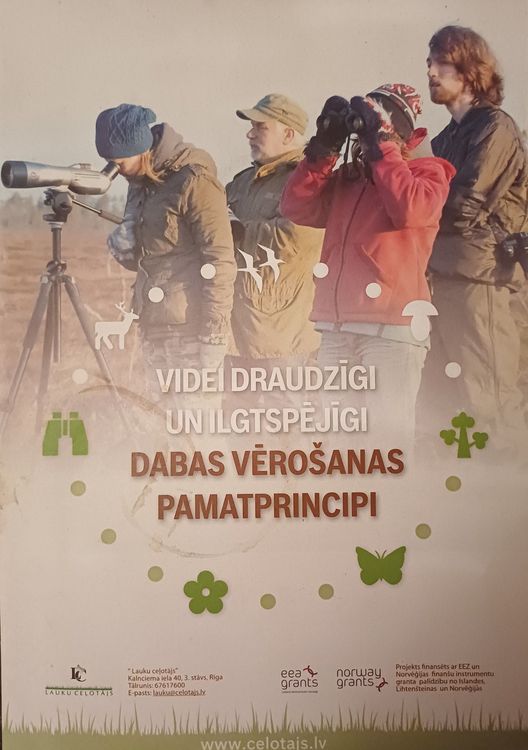 Videi draudzīgi un ilgtspējīgi dabas vērošanas pamatprincipi