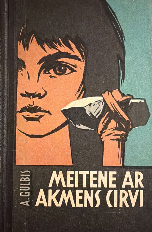 Meitene ar akmens cirvi