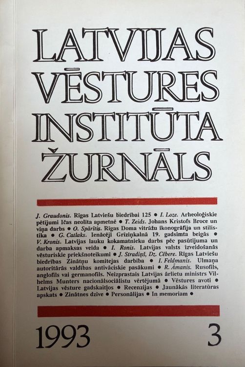 Latvijas vēstures institūta žurnāls 1993/3