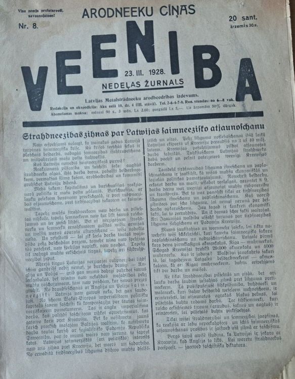 Arodnieku Cīņas Vienība 23/03/1928