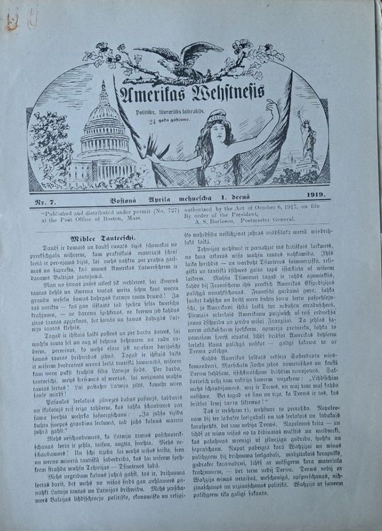 Amerikas vēstnesis Nr. 7 1919