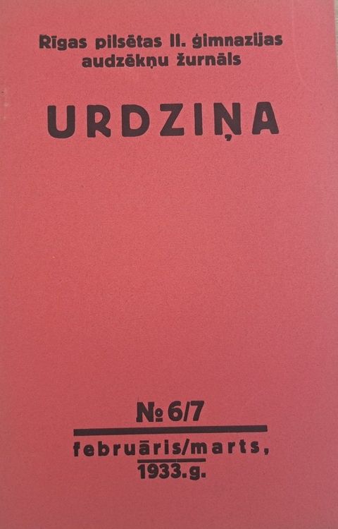 Urdziņa Nr. 6/7 1933