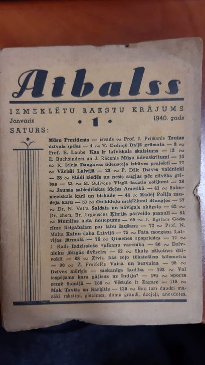 Atbalss 1/1940