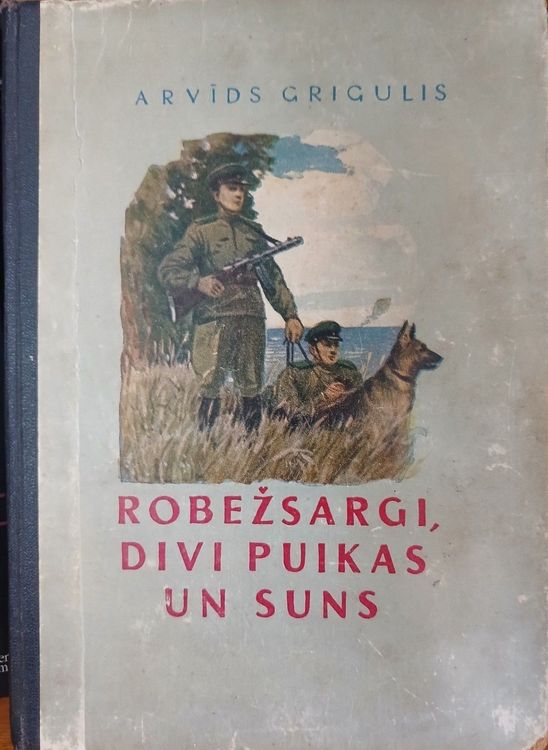 Robežsargi, divi puikas un suns