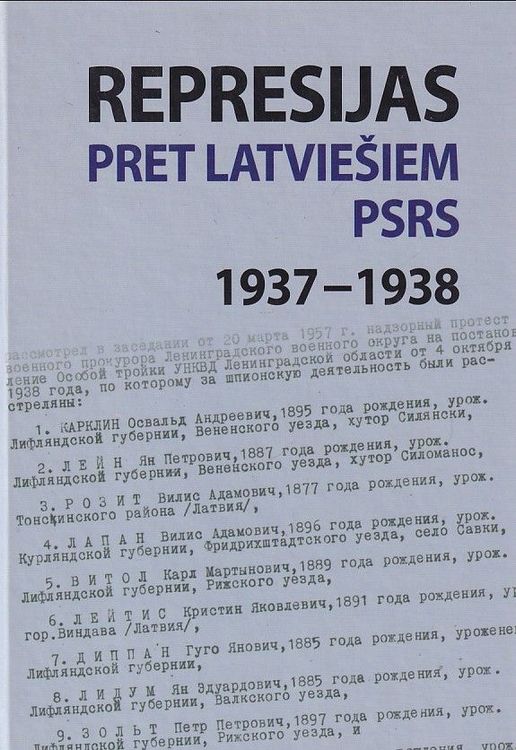Represijas pret latviešiem PSRS, 1937-1938