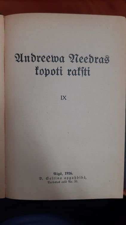 Andrieva Niedras kopoti raksti IX