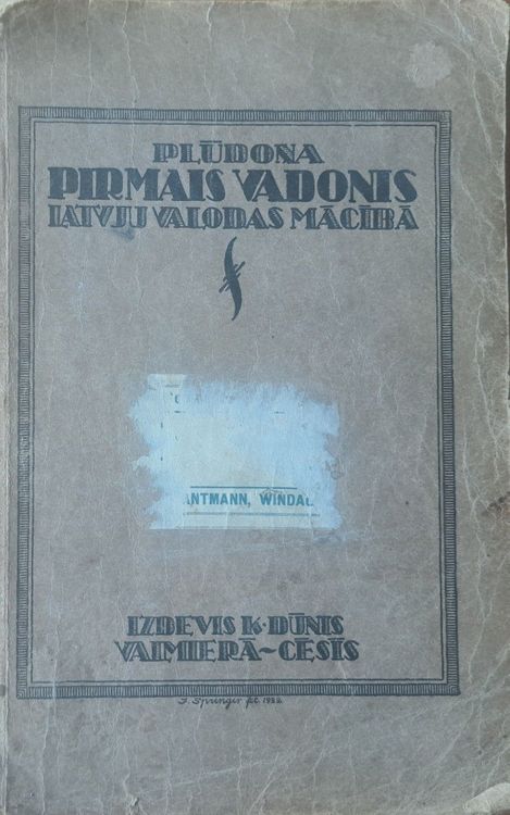 Pirmais vadonis praktiski-teoretiskā latvju valodas mācībā