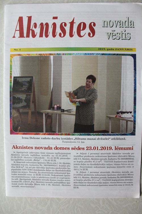 Aknīstes Novada Vēstis.2019g. Nr.1.(avīze)