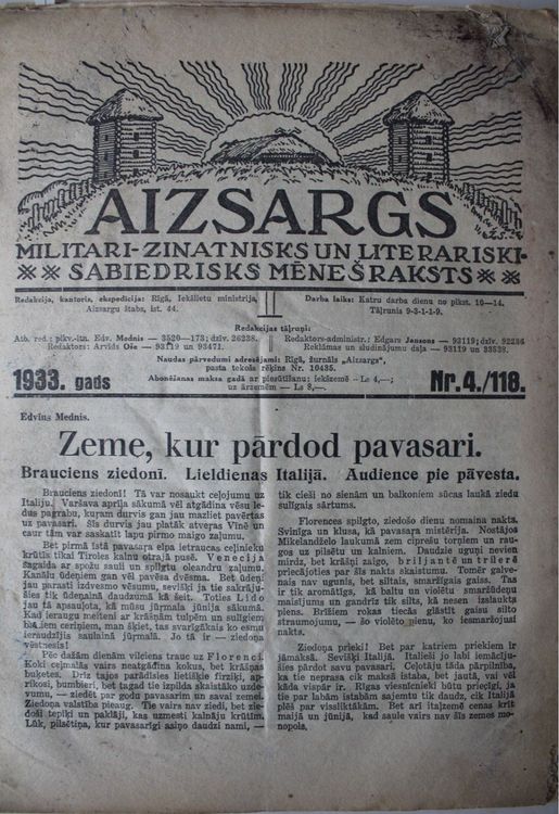 Aizsargs. 1933 g. Nr.  4