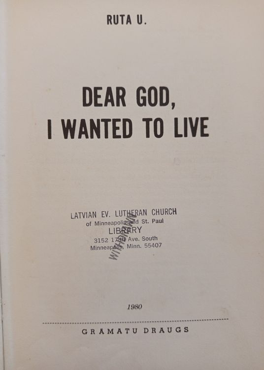 Dear GOD,I wamted to live