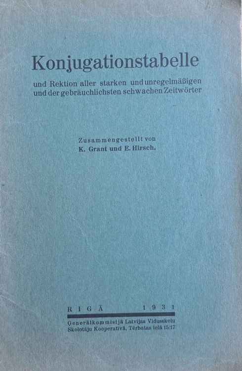 Konjugationstabelle