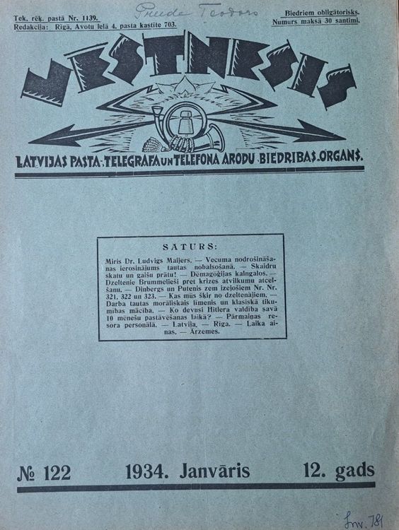 Vēstnesis Nr. 122 1/1934