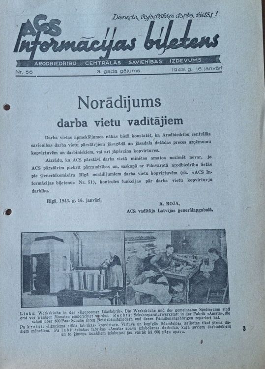 ACS informācijas biļetens 1/1943