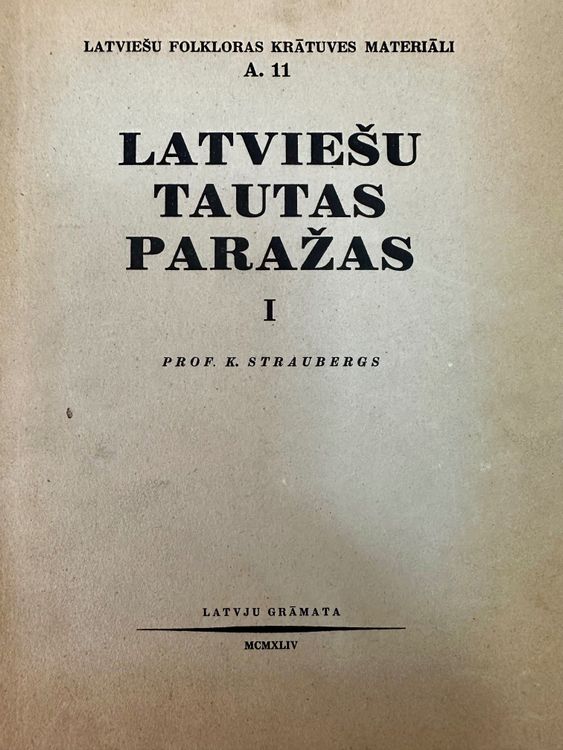 Latviešu tautas paražas I