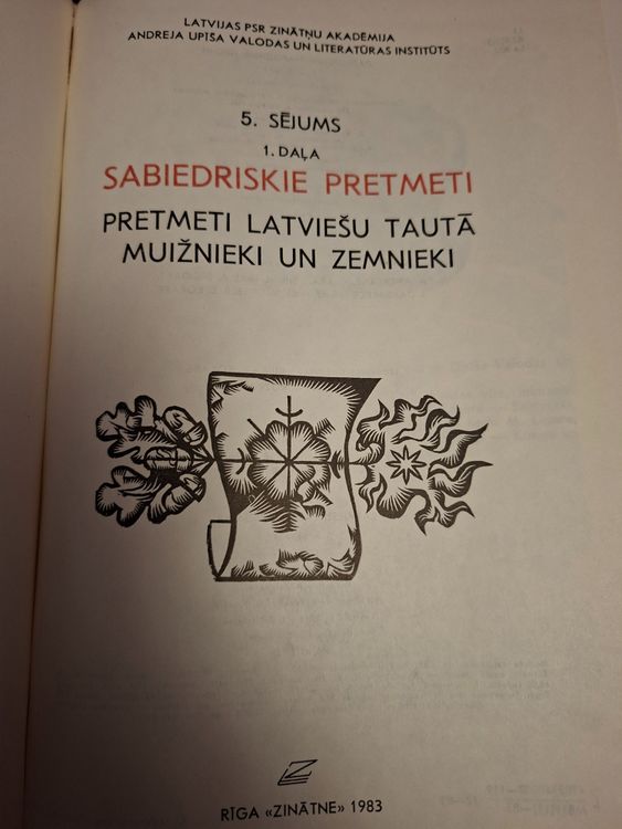Latviešu tautasdziesmas 5.sējums 1.daļa 