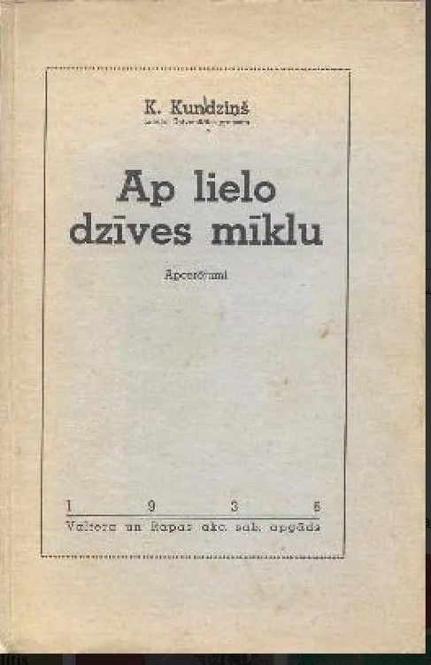 Ap lielo dzīves mīklu