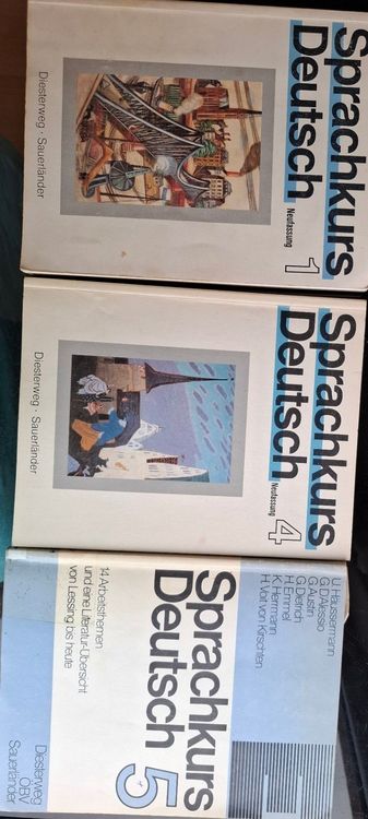 Trīs Sprachkurs Deutsch grāmatas: Neufasung 1, 4, 5