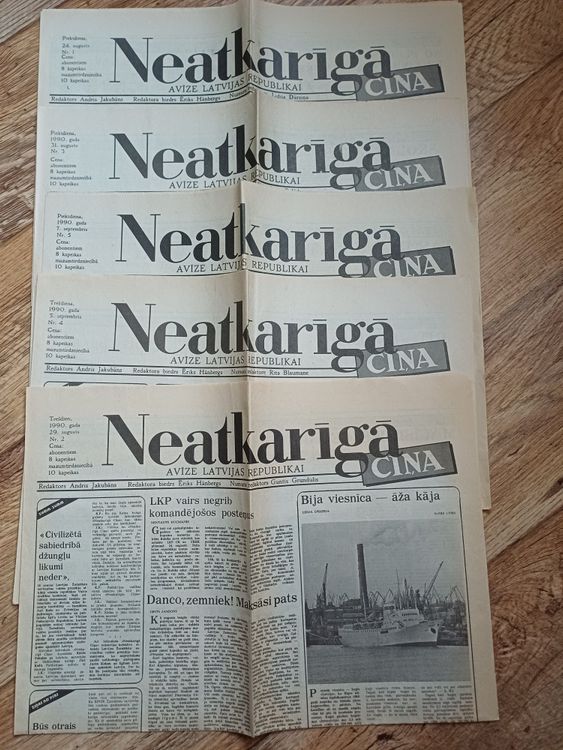 Avīze " Neatkarīgā cīņa" / 1990.g. / 5gb.