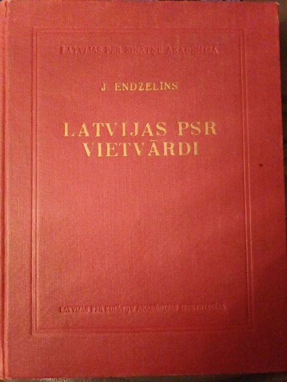 Latvijas PSR vietvārdi I DAĻA ,2.sējums