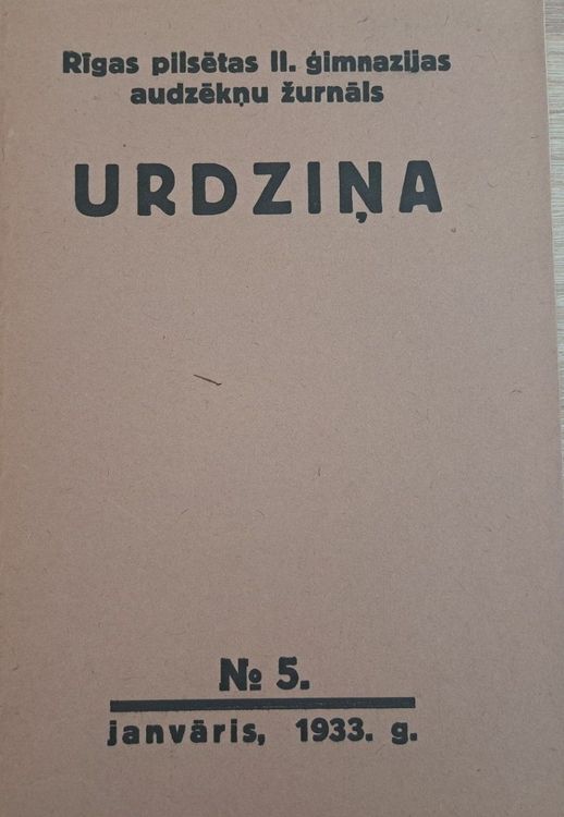 Urdziņa Nr. 5 1933