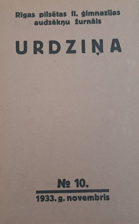 Urdziņa Nr. 10 1933