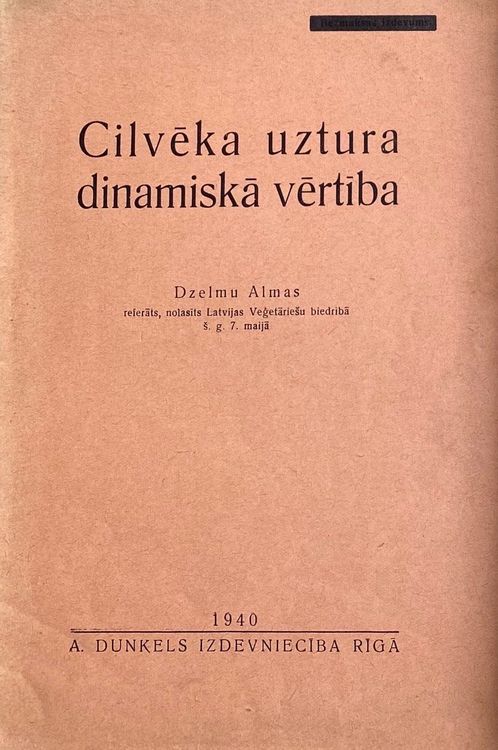 Cilvēka uztura dinamiskā vērtība