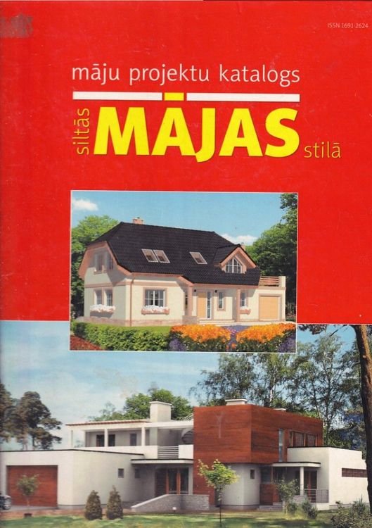 Māju projektu katalogs siltās mājas stilā